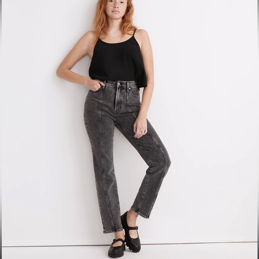 The Perfect Vintage Straight Jean in Meaford Wash: Seamed Edition
